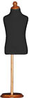 Mn-195 Black Toddler Child Dress Form Mannequin, Adjustable Wood Stand (Size 4C)