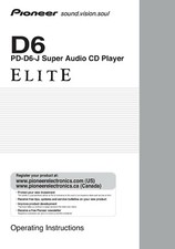 Bedienungsanleitung-Operating Istruzioni per Pioneer PD-D6 J Elite