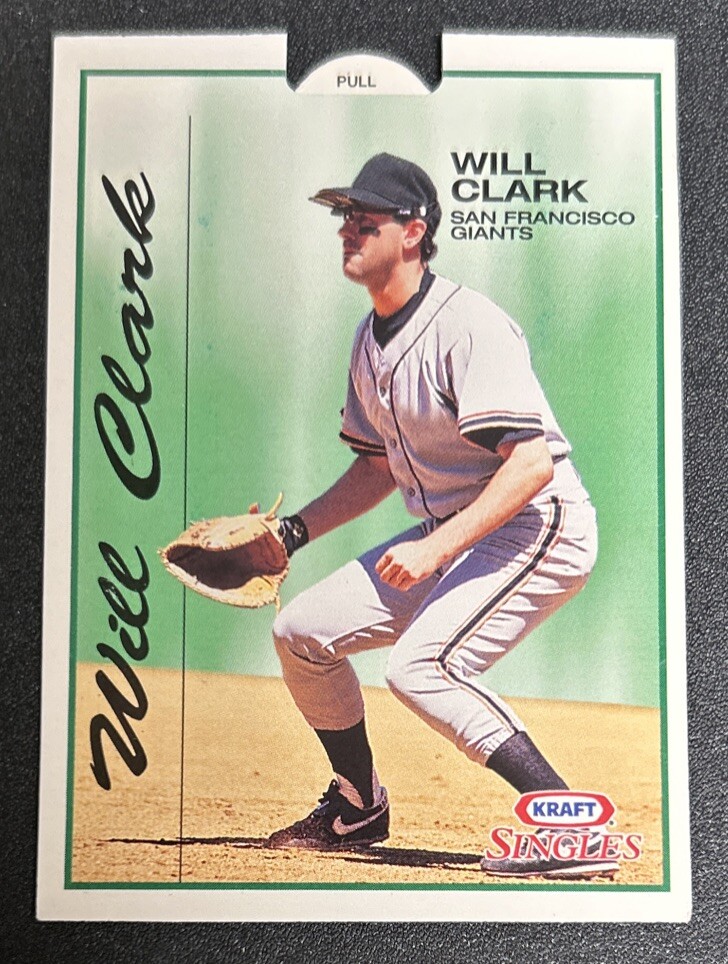 1993 Kraft Singles Superstars Will Clark Baseball Card #18/30 Giants 1B VG