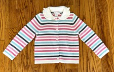 NWT Janie and Jack Yorkshire Princess Striped Sweater Size 3