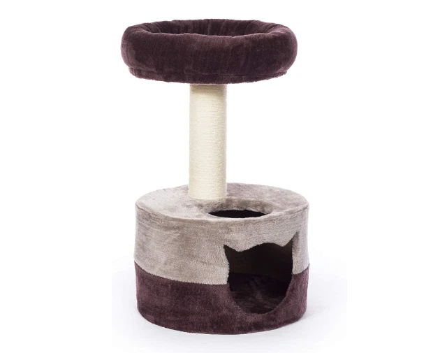 Kitty Power Paws-Kitty King Tower Secret Hideway Cat Rascador Poste Casa 25 pulgadas Foto 2 de 4