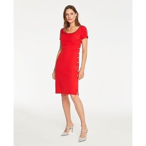 petite red sheath dress