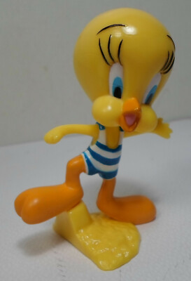 WARNER Bros LOONEY TUNES 3'' TWEETY BIRD ON VACATIONS PVC FIGURE w