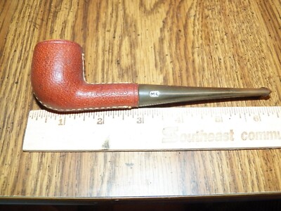 Vintage Estate Pipe MASTERCRAFT Pig Grain Leather Meerschaum Lined ImportedBria