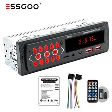 Single Din Car MP3 Player Aux Input Stereo Audio In-Dash FM/USB/SD Bluetooth TF