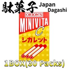 Cigarrillos ORION'S Mini Vita C [30 paquetes] caramelo japonés dagashi Showa Retro