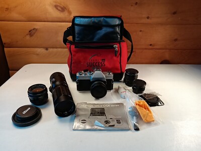 Mamiya/Sekor DSX 500 Camera w/ Lot Of Lenses , Manual,Not Tested Sold As Is