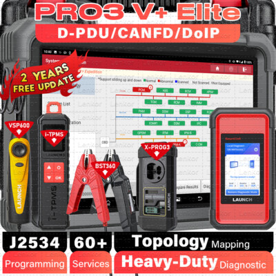 2025 LAUNCH X431 PRO3S V+ ELITE Pro 5 Diagnostic Tool J2534 Programming Coding