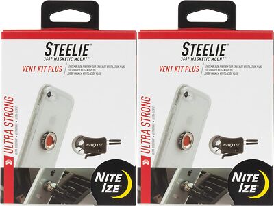 Nite Ize Steelie 360° Magnetic Mount Vent Kit Plus (2-Pack)