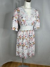 SheIn Boho Floral Peekaboo Waist Crochet Zipper Short Bohemian Dress Plus Sz 1XL