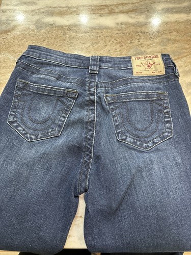 Jeans True Religion Halle tiro medio súper ajustados para mujer talla 29, azul - Imagen 4 de 7