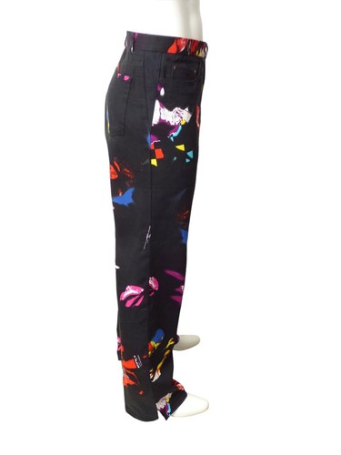VERSUS VERSACE - Jeans denim con stampa multicolore, vita - 36" - Foto 3 di 6