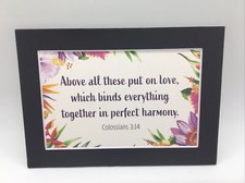 New Handmade 5x7 Matted 4x6 Religious Scripture Inspirational Free Ship 164