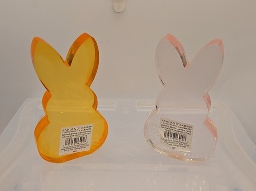 Ashland Easter Acrylic Bunny's Orange And Clear/ Pink