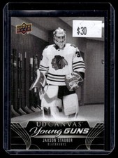 2023-24 UD Canvas Young Guns Black and White Jaxson Stauber RC Chicago