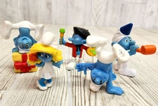 SMURF Figurines  McDonald's Happy Meal Toys 2011-2013 lot of 5