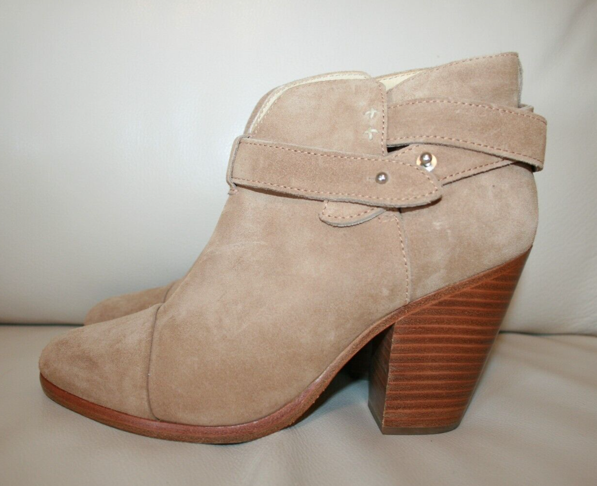 Rag highest and bone harrow camel - Official Online Store Rag & Bone Light Tan Suede Leather Harrow Booties​​​​​​ main image 0