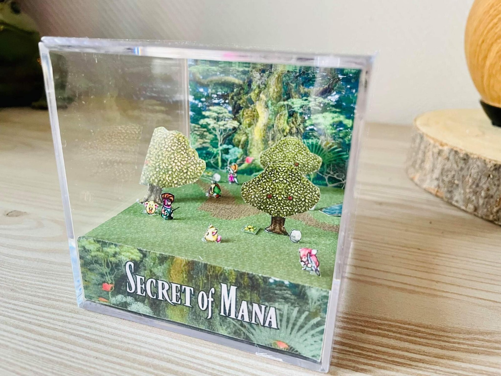 Diorama 3D Secret of Mana vitrine anti-UV fait main pour protéger vos souvenirs