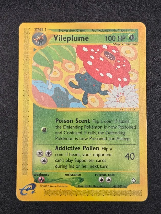 Vileplume Aquapolis 43/147 Rare Regular Pokemon Card