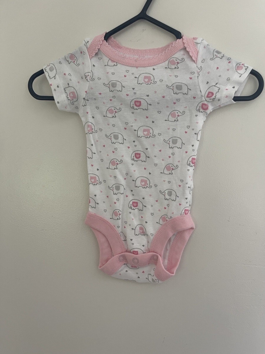 Koala Baby Girls Cute Elephant Print 100% Cotton Short Sleeve