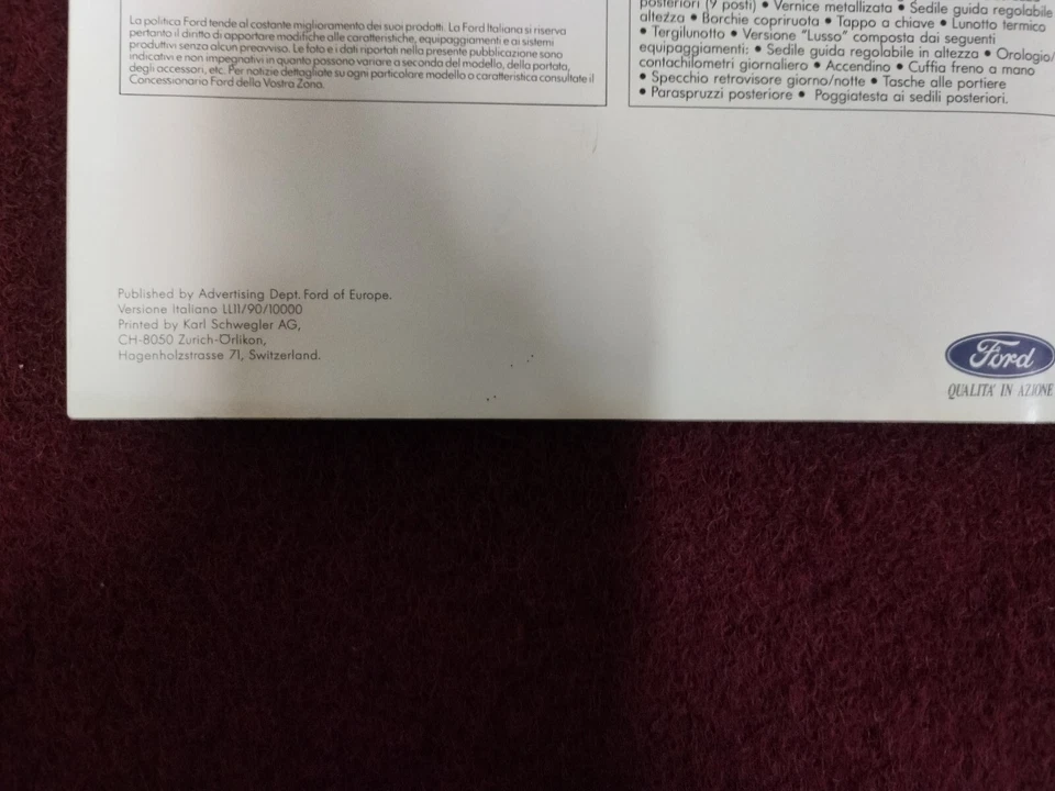 Brochure Depliant Ford Transit Italiano 15 pagine - Immagine 3 di 4