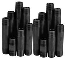 Fittings Temperguß Rohrdoppelnippel Schwarz Rohrnippel  40-1000 mm  1/2" 3/4" 1"