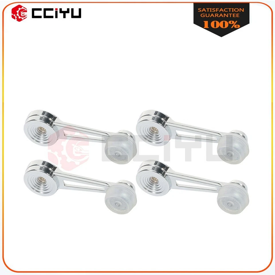 JUEGO DE 4 PIEZAS CROMO INTERIOR IZQUIERDO + DERECHO PARA CAMIONETA FORD MANIVELA VENTANA MANIVELA Foto 2 de 2