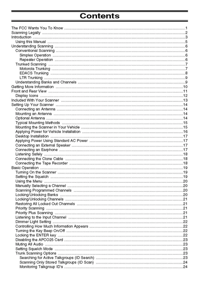 Uniden BC 796D APCO 25 Instructions Operating Manual User Guide COIL BOUND - Image 3 of 4