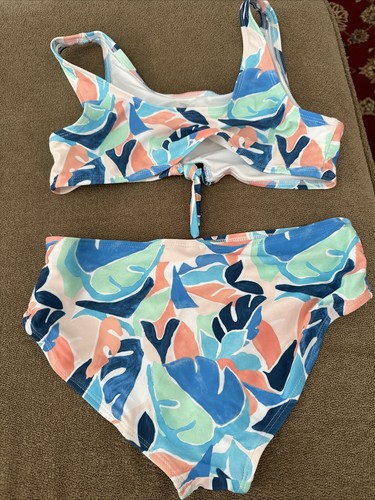 Girl's Old Navy 2-Piece Bikini Quick Dry Swimsuit Swim Size L 10/12 (AH) - Picture 4 of 5