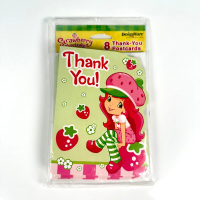 Strawberry Shortcake Thank You Postcards Set Of 8 Cards & Envelopes Designware