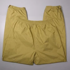 VTG LL Bean Gore-Tex Rain Pants Goldish Zip Pocket Mens Large x 32" Inseam