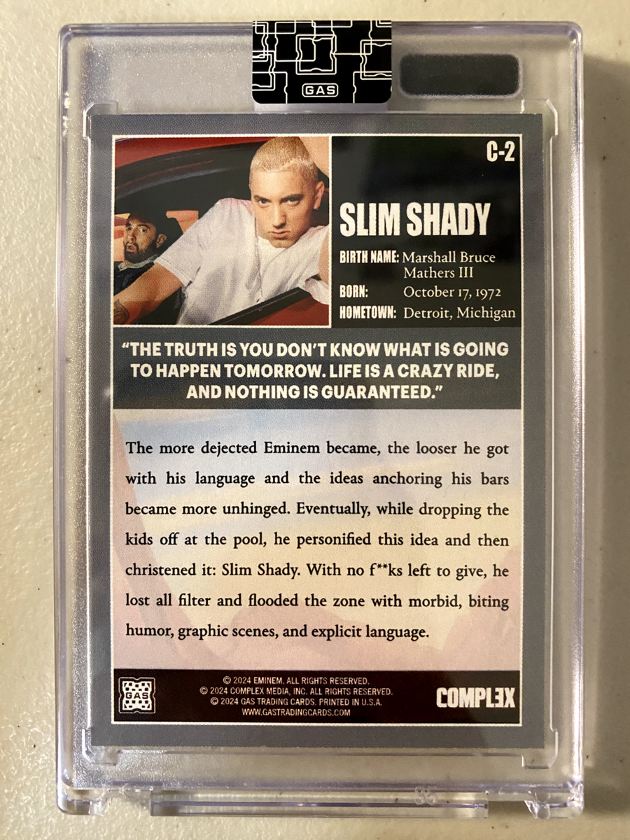 Complex G.A.S. Gas Trading Cards Eminem Death of Slim Shady | eBay