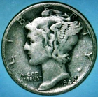 1940 P MERCURY DIME  90% SILVER