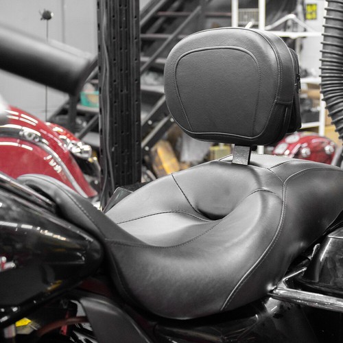 Almohadilla de respaldo negra Driver Rider para Harley Road Glide Road King modelos 1997-2023 - Imagen 3 de 9