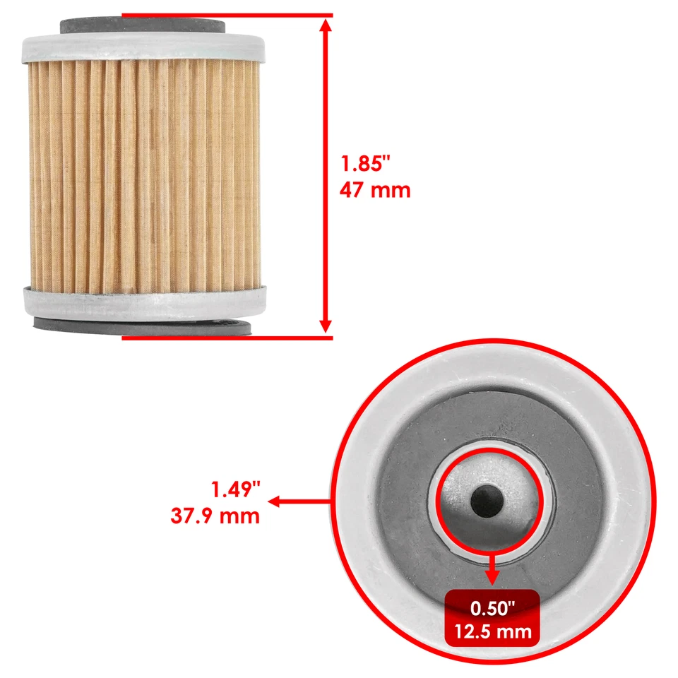 Filtro de aceite para Yamaha YZ400 YZ400Fl YZ426 YZ426F YZ250F 1998 1999 2000 2001 2002 Foto 2 de 4