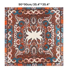 Colorful Ethnic Wild Rag Male Silk Like Neckerchief for Equestrian Oversize H...