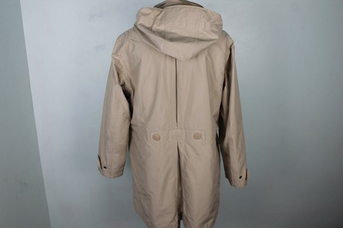 LL Bean Men’s Light Beige Zipper/Buttons Closure Hooded Harrington Jacket Size M - Picture 4 of 8