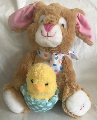 Cuddle Barn Hip & Hop Bunny Chick Animated  Easter  Here Comes Peter Cottontail 
