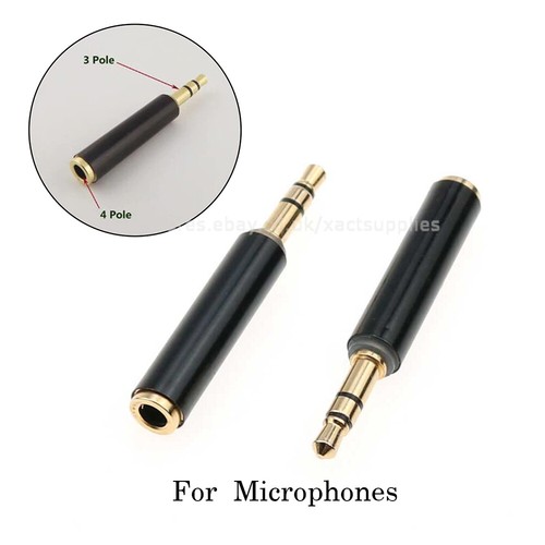 3.5mm TRS 3Pole male to TRRS 4Pole Female Microphone Jack Converter