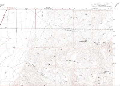 Cottonwood Mtn. Quadrangle Utah 1971 USGS Topo Map 7.5 Minute Topographic