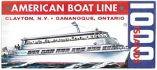 1000 Islands American Boat Line Brochure Travel Tourist USA Canada 1960s