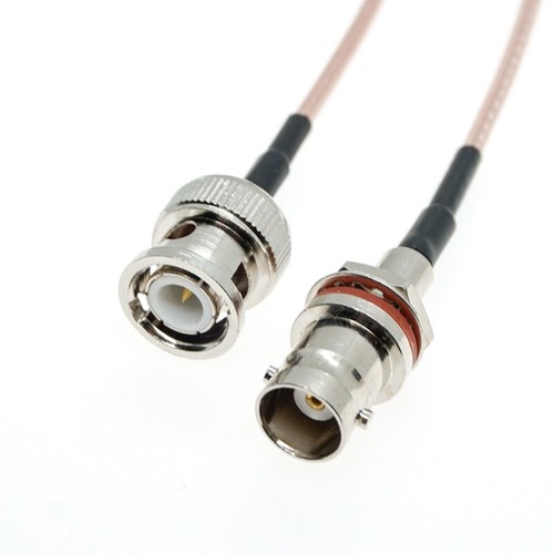 BNC Male to BNC Female Bulkhead RF Coax Extension Cable Pigtail Coaxial S lot