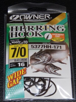 Owner 5377HH-171 Size 7/0 Mosquito Herring Hooks 16 Pack Steelhead Trout Salmon