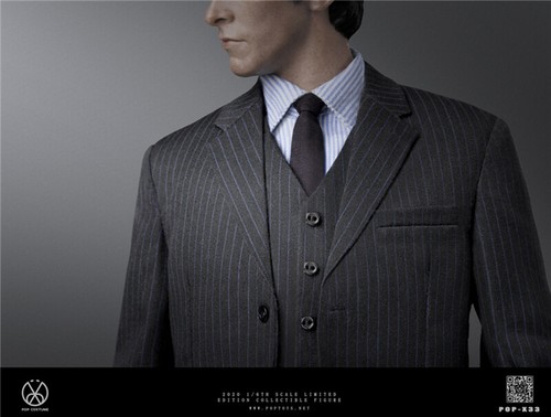 POPTOYS Men's Striped Suit Set 1/6 Outfit Figure Accessory X33 No Head Body - Picture 3 of 9