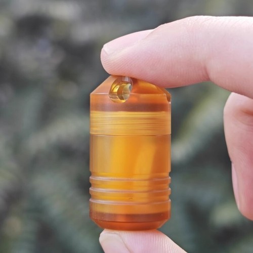 PEI Titanium Alloy Waterproof Pill Holder Case EDC Portable Keychain Pendant - Picture 13 of 17