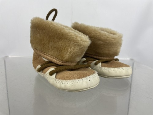 NEXT Little Bear Baby Booties Soft Shoes Size 3-6 Months Fur Boots - Picture 4 of 6