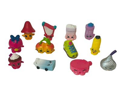 Shopkins Mixed Lot 12 Anthropomorphic Moose Toy Figures Mushroom Banana Cup S25