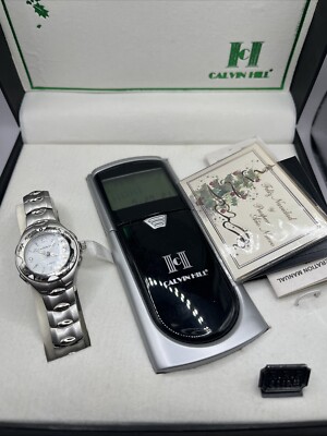Calvin Hill Christmas Gift Set- Women's Silver Quartz Watch & Calculator