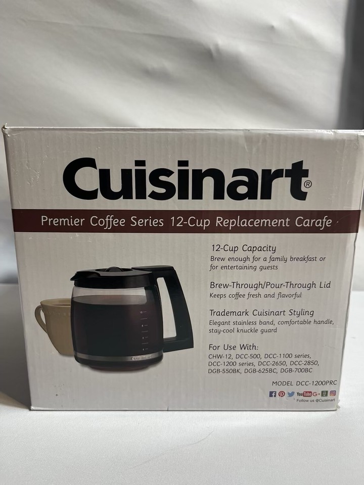 NEW Cuisinart Premier Coffee Series Replacement 12Cup Glass Carafe DCC