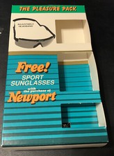 Vintage Newport Pleasure Cigarettes Wrap-around Sport Sunglasses New In Box